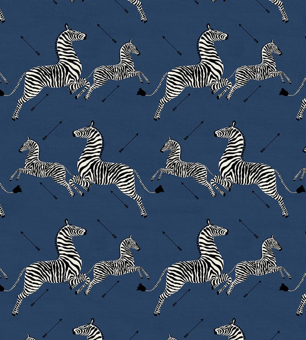 Scalamandre Zebras - Fabric Denim Fabric SC16496M0005