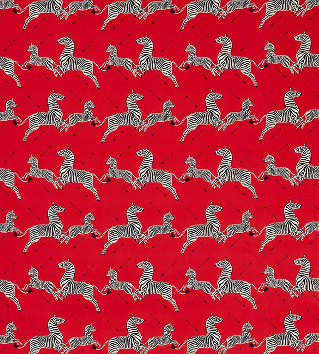 Scalamandre Zebras Petite Masai Red Fabric SC166410005