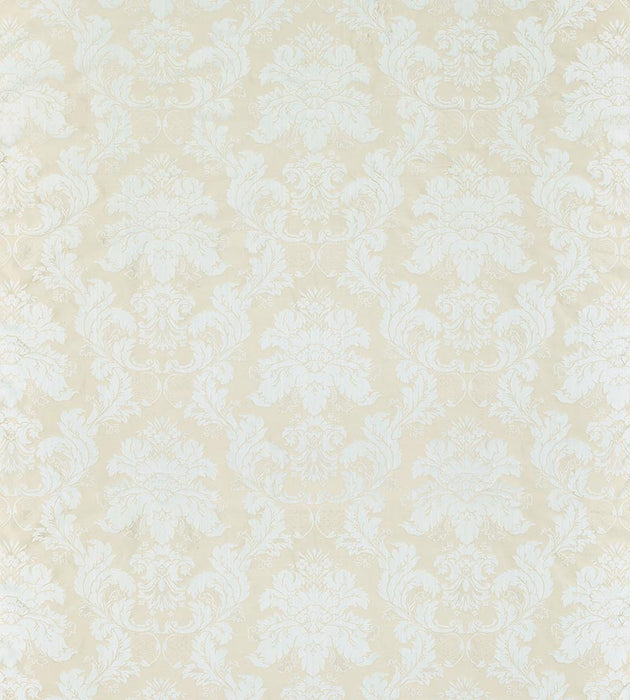 Scalamandre Damasco Sienese Mist Grey On Blue Strie Fabric SC20166M0005