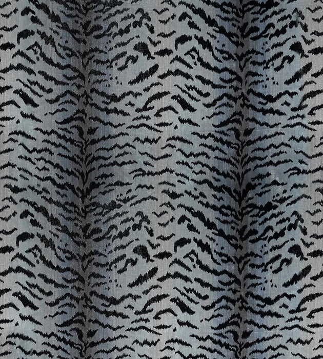 Scalamandre Tigre Silver & Black Fabric SC26167MMA0005