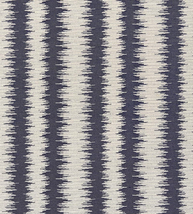 Scalamandre Konya Ikat Stripe Indigo Fabric Sample SC271380005