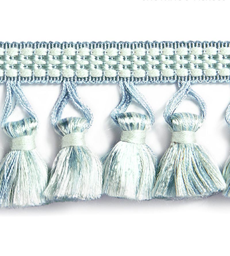 Scalamandre Plaza Tassel Fringe Seaspray Trim Sample SCFT15050005