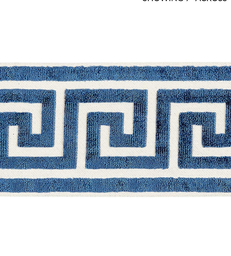 Scalamandre Greek Key Velvet Tape Indigo Trim SCT32790005