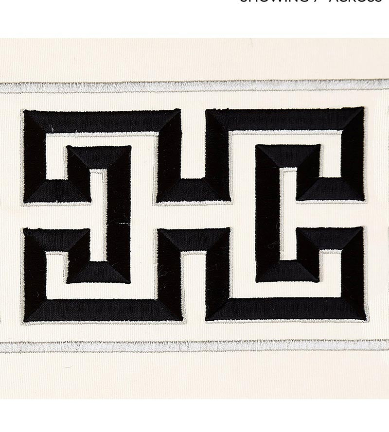 Scalamandre Imperial Embroidered Tape Noir Trim SCT32800005