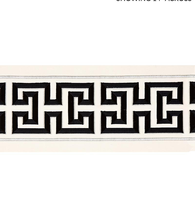Scalamandre Imperial Embroidered Tape Noir Trim SCT32800005