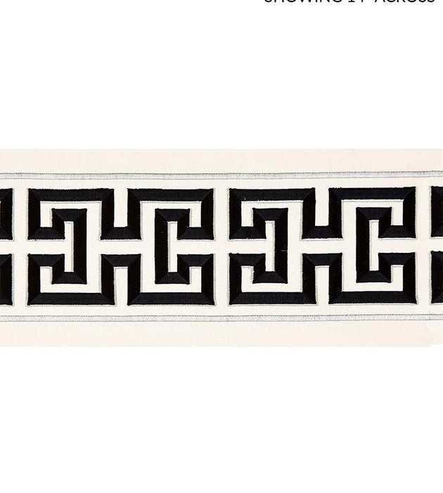 Scalamandre Imperial Embroidered Tape Noir Trim SCT32800005