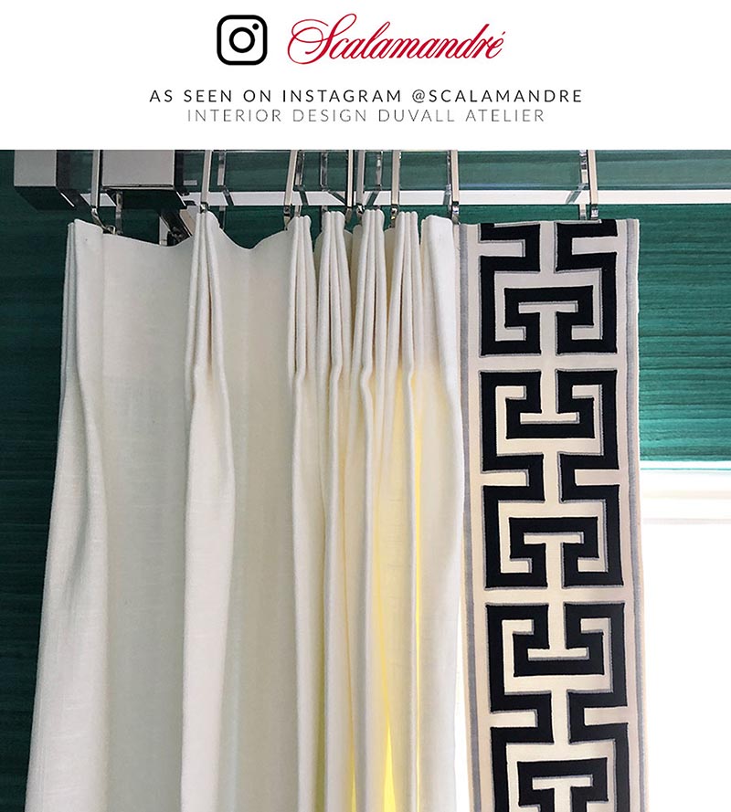 Scalamandre Imperial Embroidered Tape Noir Trim SCT32800005