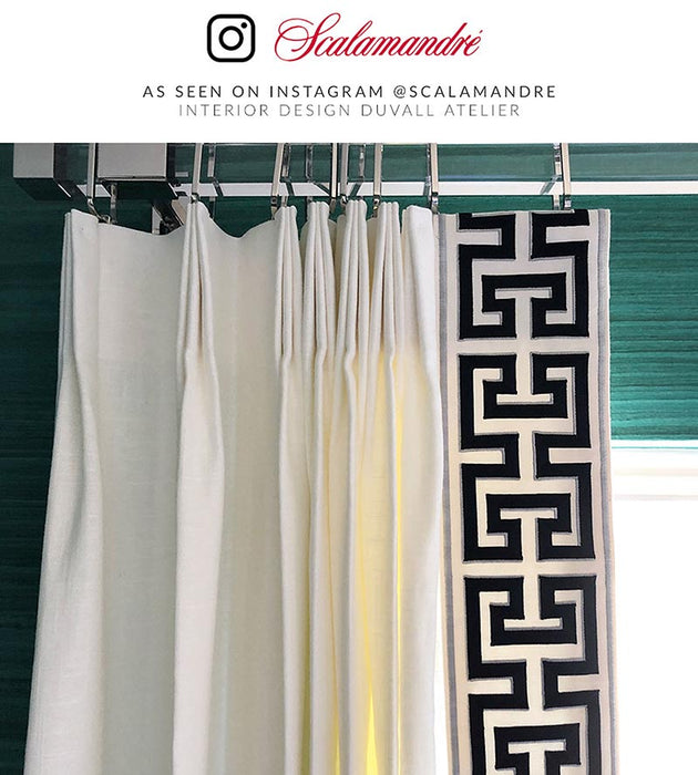 Scalamandre Imperial Embroidered Tape Noir Trim SCT32800005