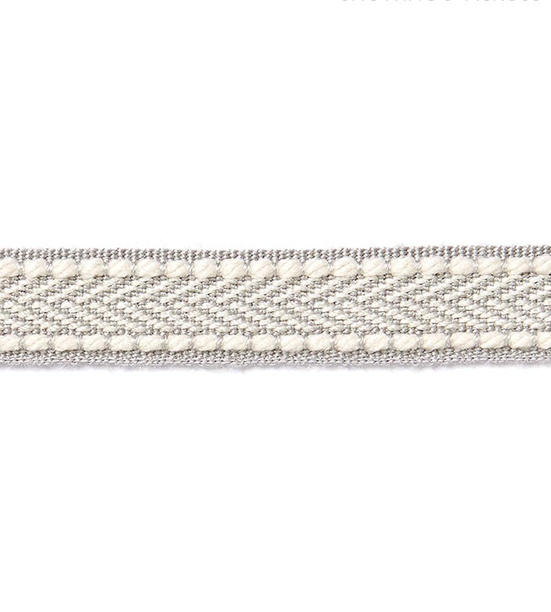 Scalamandre Watermill Gimp Silver Grey Trim Sample SCT32860005
