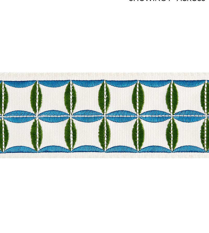 Scalamandre Fiori Embroidered Tape Peacock Trim SCT32880005