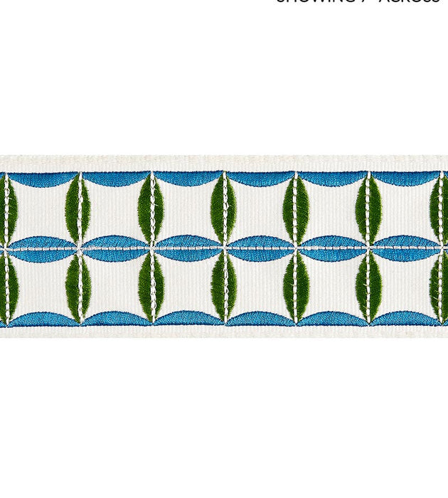 Scalamandre Fiori Embroidered Tape Peacock Trim SCT32880005