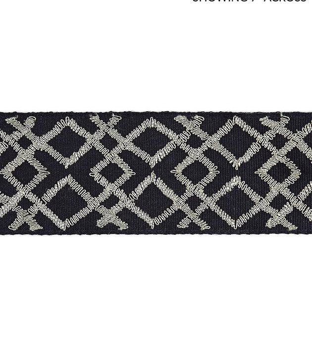 Scalamandre Lattice Tape Graphite Trim SCT32950005