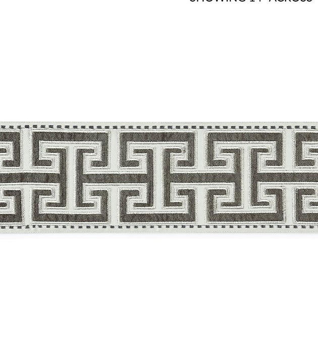 Scalamandre Luxor Velvet Tape Charcoal Trim Sample SCT33040005