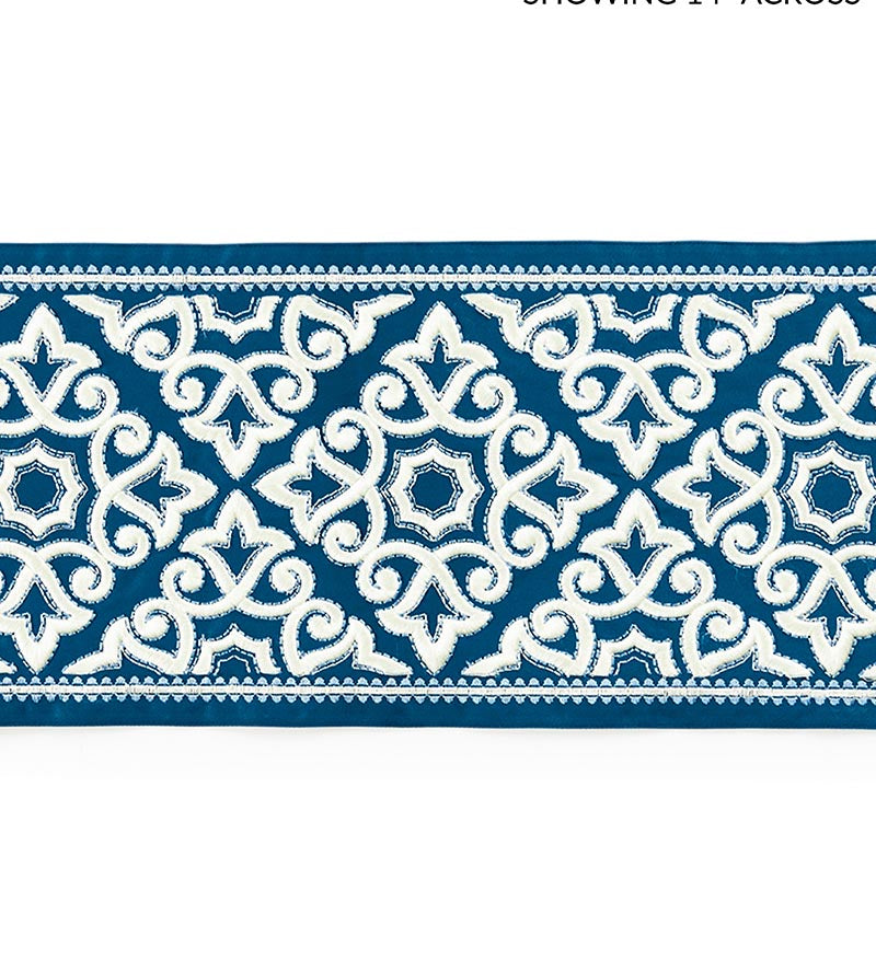 Scalamandre Ornamental Embroidered Tape Porcelain Trim SCT33200005