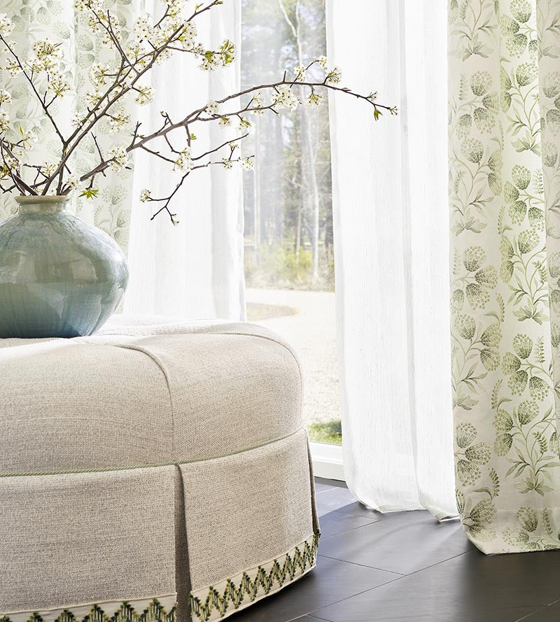 Scalamandre Sayuri Embroidered Tape Forest Trim Sample SCT33240005