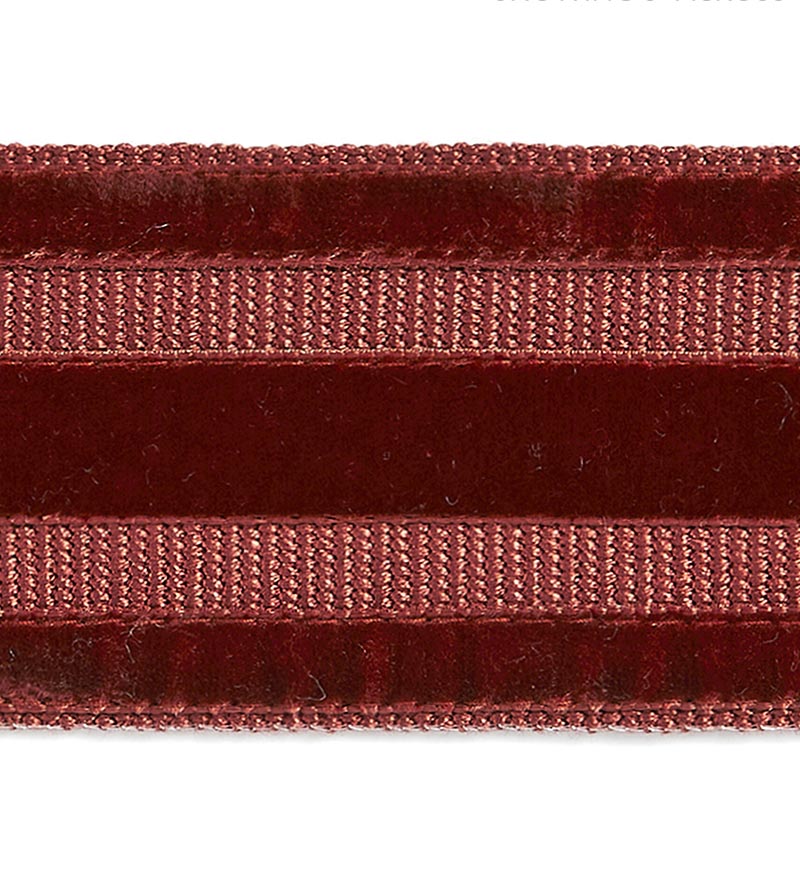 Scalamandre Runway Velvet Tape Henna Trim Sample SCT33250005