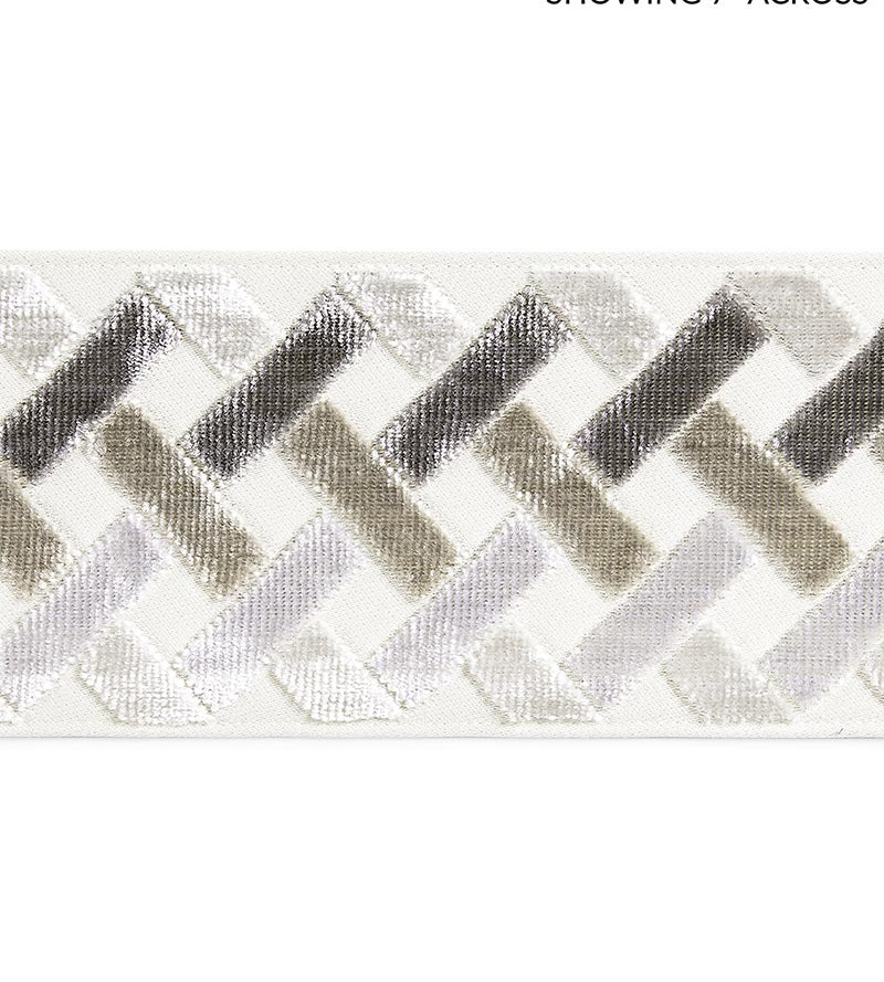 Scalamandre Parquet Velvet Tape Flagstone Trim Sample SCT33260005
