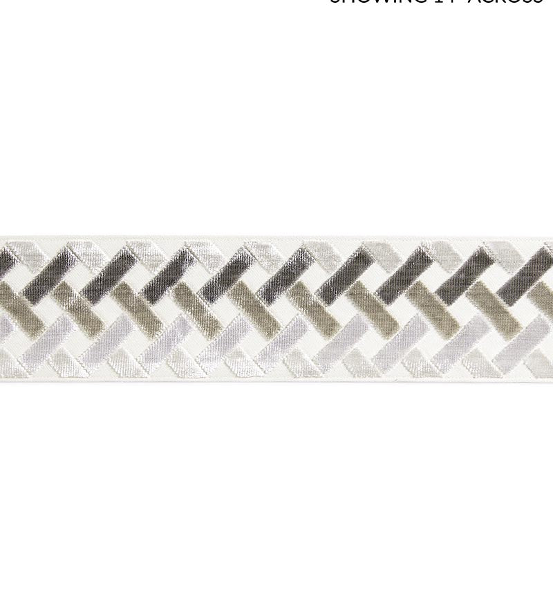 Scalamandre Parquet Velvet Tape Flagstone Trim Sample SCT33260005