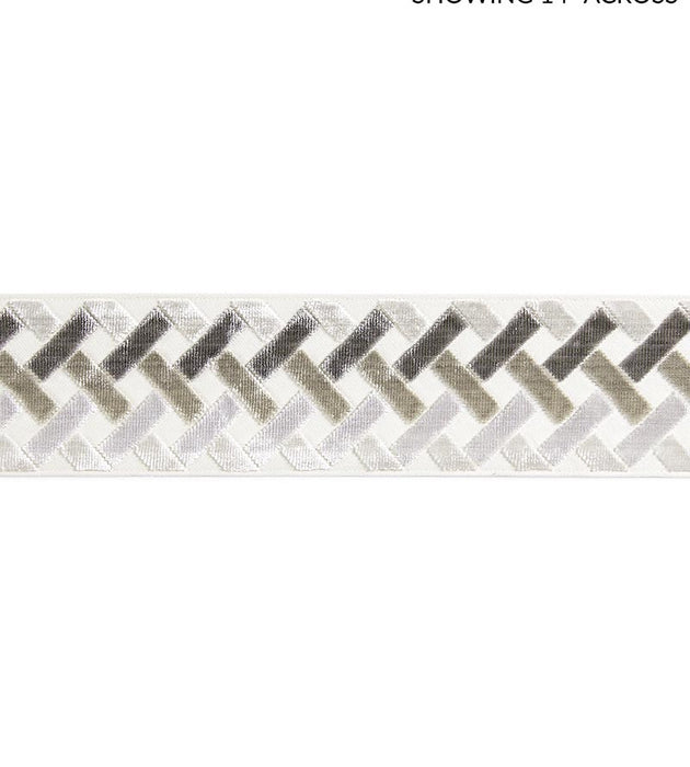 Scalamandre Parquet Velvet Tape Flagstone Trim Sample SCT33260005