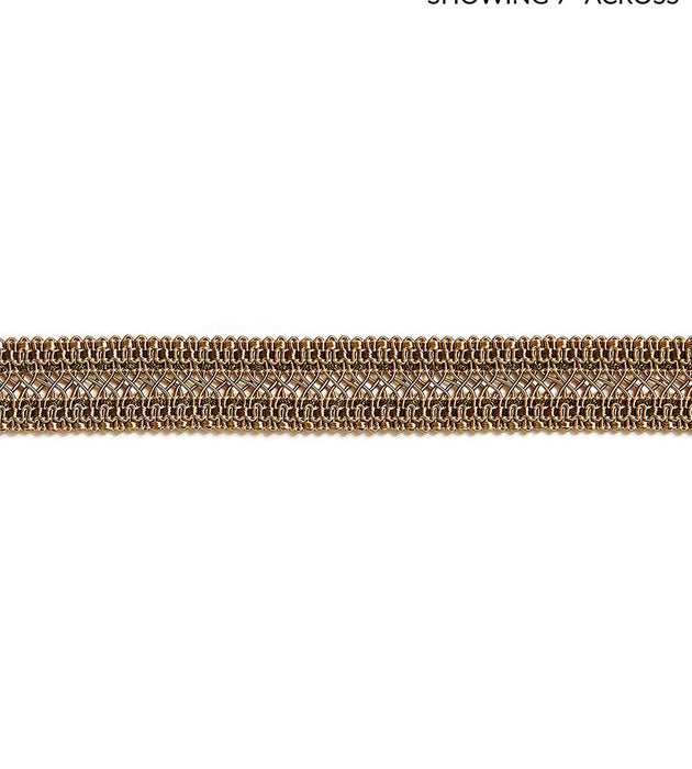 Scalamandre Selena Gimp Braid Burnished Gold Trim Sample SCV12400005
