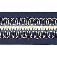 Scalamandre Colette Braided Tape Navy Trim SCV12420005