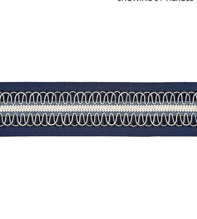 Scalamandre Colette Braided Tape Navy Trim SCV12420005