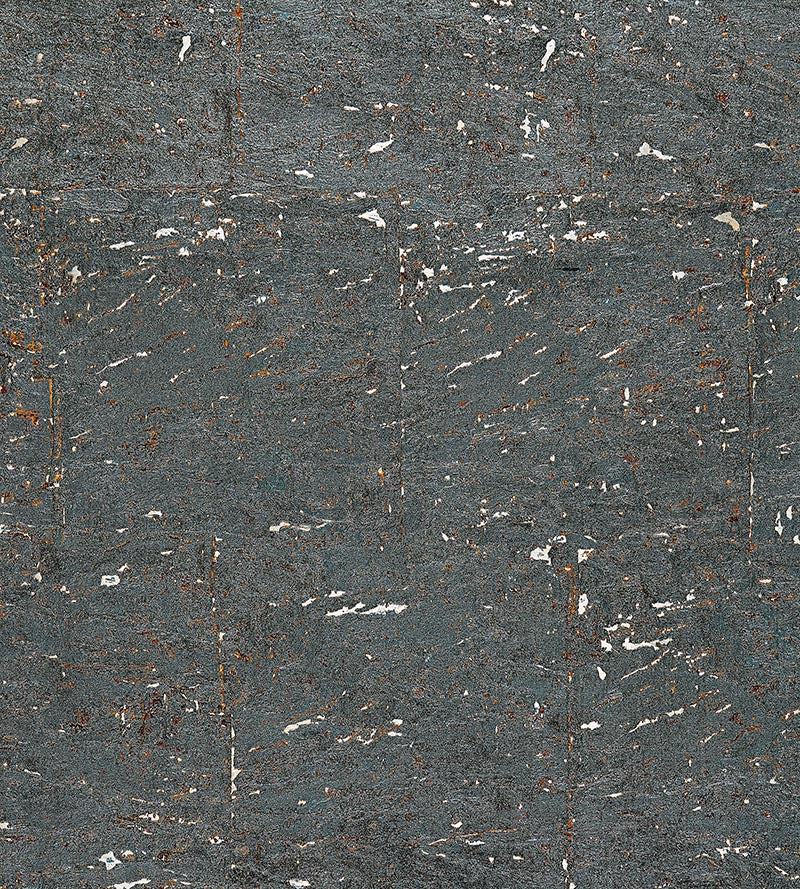 Scalamandre Metal Cork Bluestone Wallpaper Sample SCWP883360005