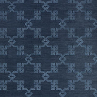 Scalamandre Suzhou Lattice Sisal Midnight Wallpaper SCWP883740005