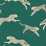 Scalamandre Leaping Cheetah Evergreen Wallpaper SCWP88449D0005