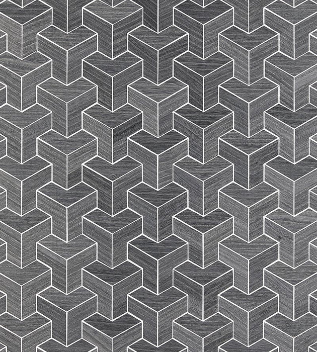 Scalamandre Forte - Wood Steel Wallpaper SCWP884720005