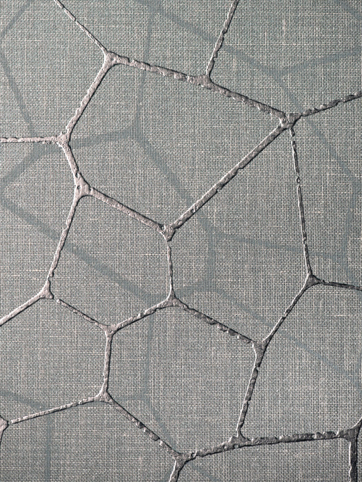 Scalamandre Lattice Wallcovering Charcoal Wallpaper Sample SCWP885420005
