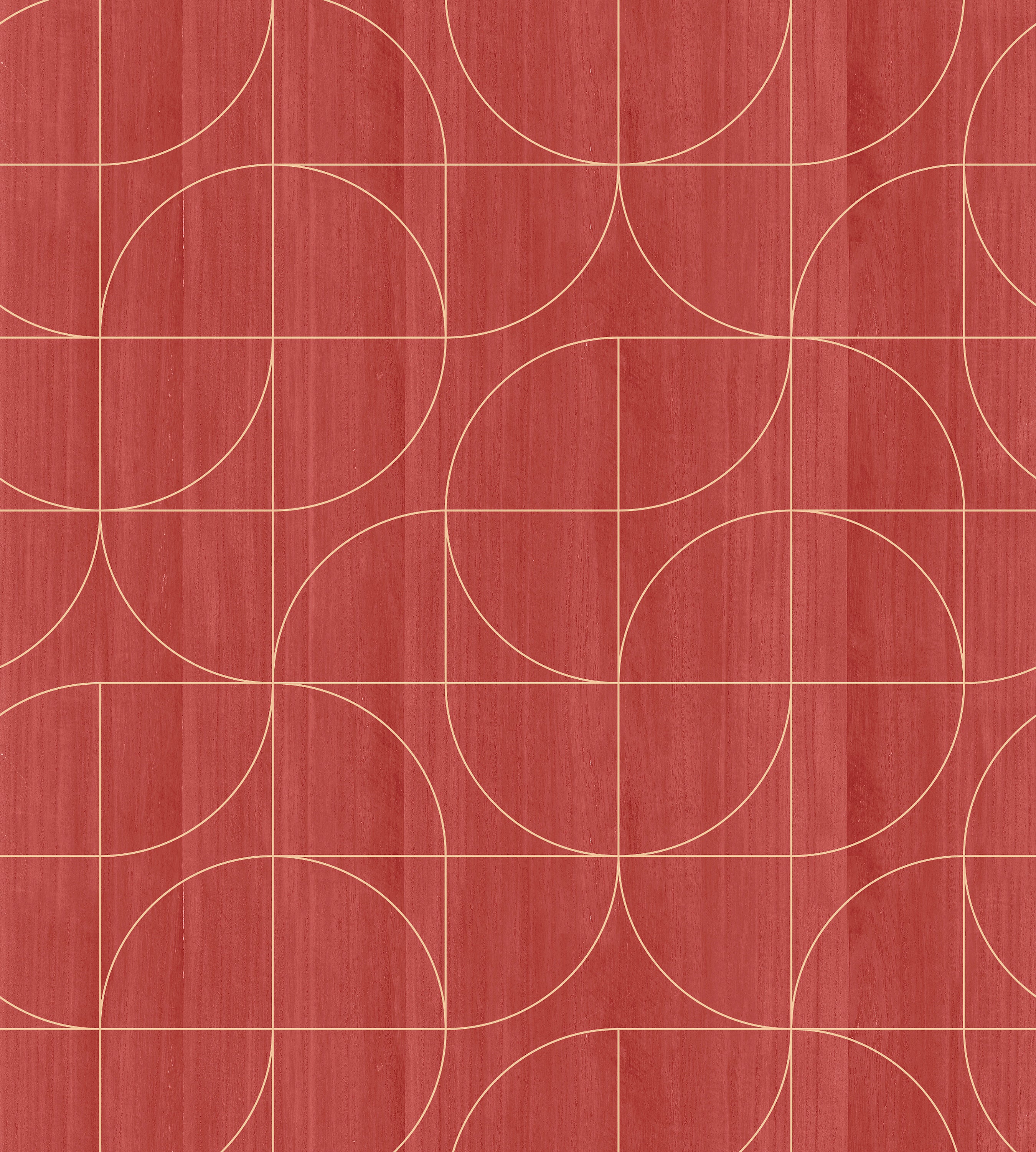 Scalamandre Vibrato Laquer Red Wallcovering Sample SCWP885490005