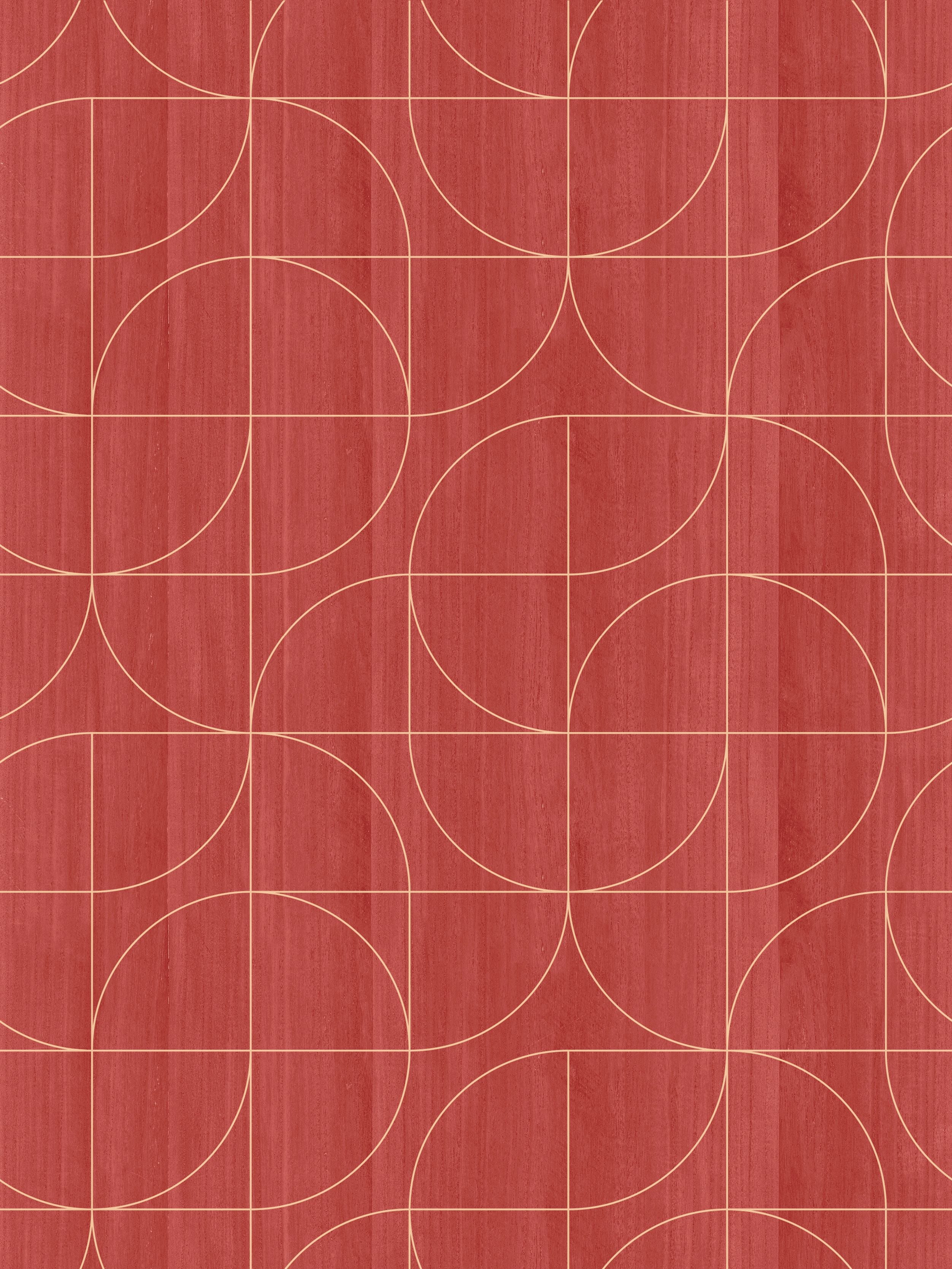 Scalamandre Vibrato Laquer Red Wallpaper Sample SCWP885490005