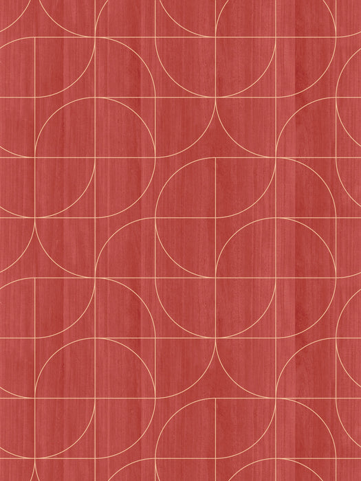 Scalamandre Vibrato Laquer Red Wallpaper Sample SCWP885490005