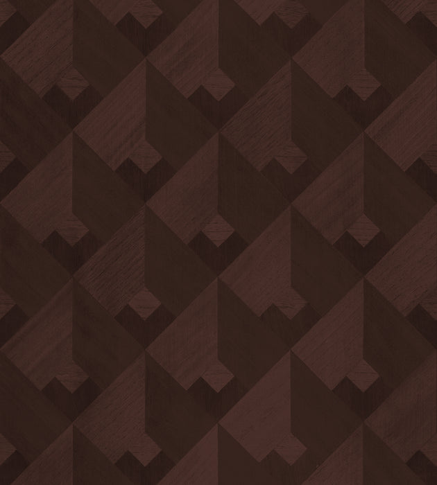 Scalamandre Stanza Chocolate Cherry Wallcovering Sample SCWP885500005