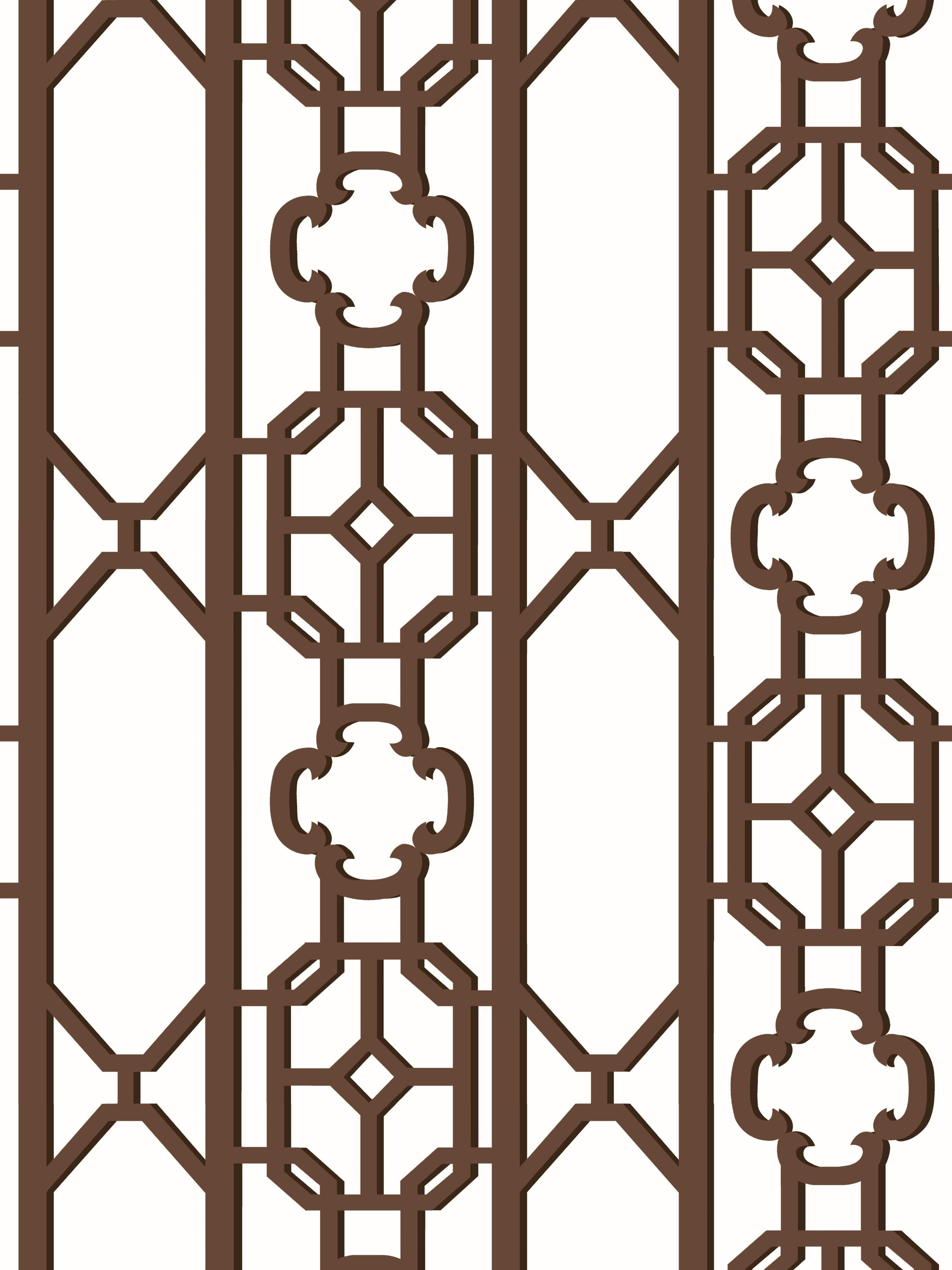 Scalamandre Joanna Fret Affogato Wallpaper SCWP88582D0005