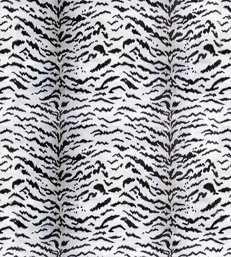 Scalamandre Tigre Off-White & Black Fabric SC26167MMA0006