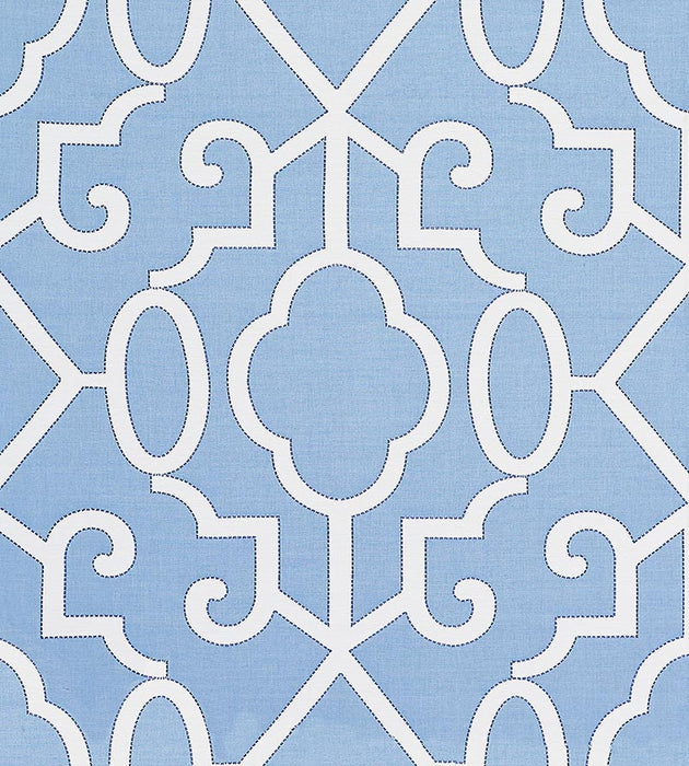 Scalamandre Ming Fretwork Delft Fabric Sample SC270120006