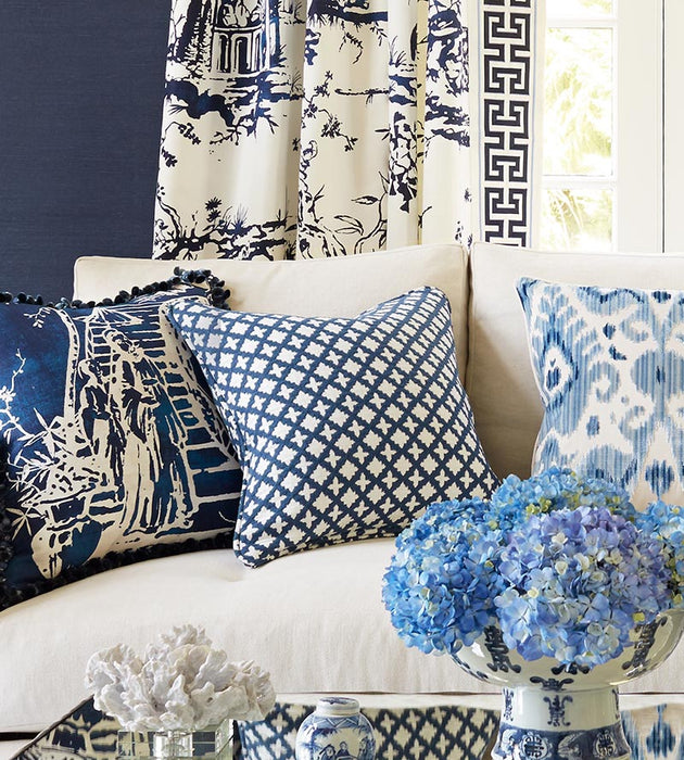 Scalamandre Marrakesh Weave Navy Fabric Sample SC270340006