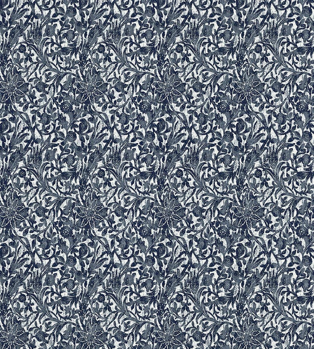 Scalamandre Bali Floral Ultramarine Fabric Sample SC271950006