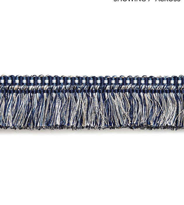 Scalamandre Shimmer Brush Fringe Indigo Trim Sample SCFC14950006
