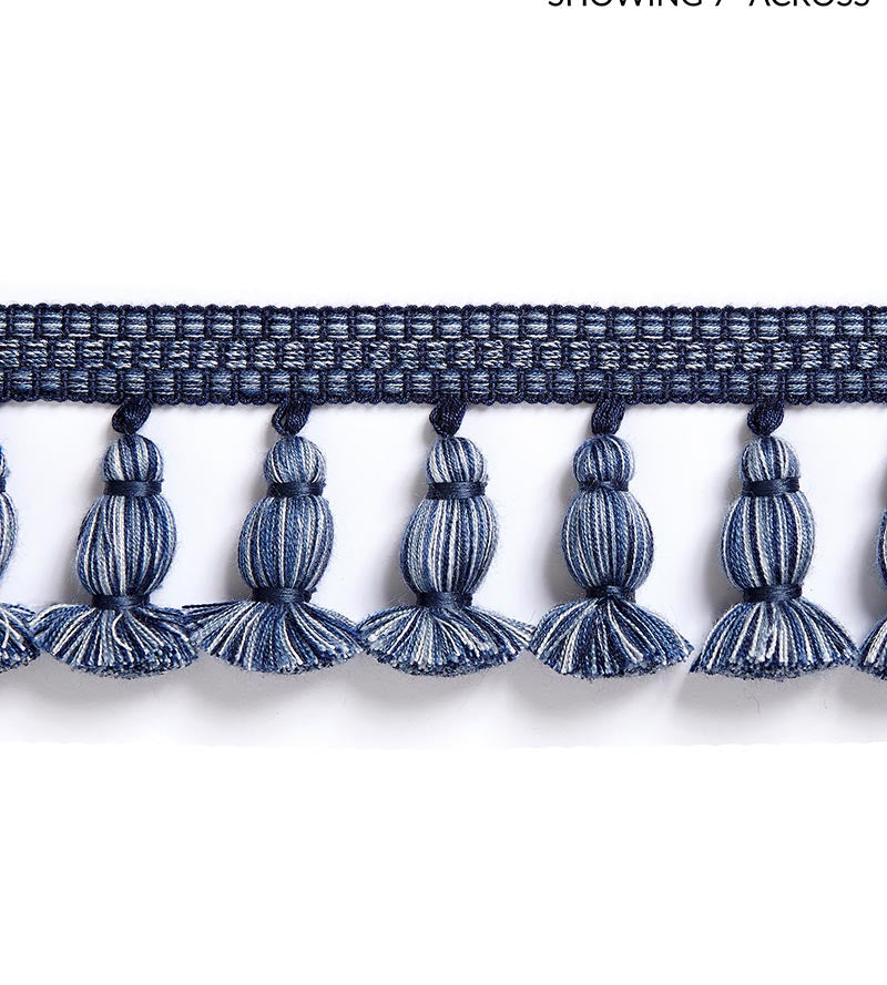 Scalamandre Halsey Onion Fringe Indigo Trim Sample SCFT14990006