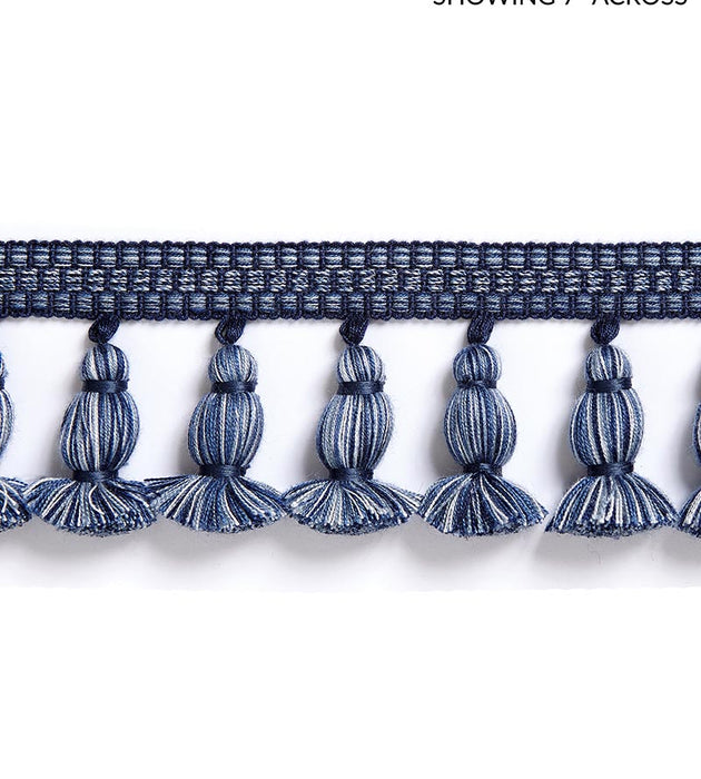 Scalamandre Halsey Onion Fringe Indigo Trim Sample SCFT14990006