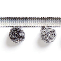 Scalamandre Osborne Pom Pom Fringe Charcoal Trim SCFX15000006