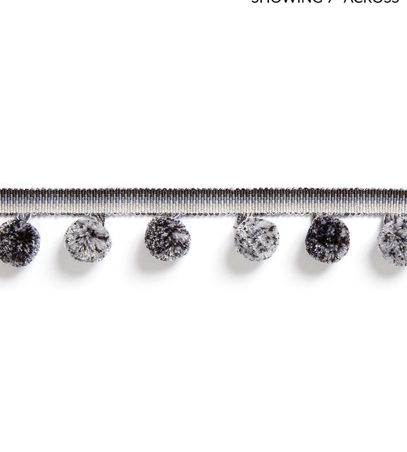 Scalamandre Osborne Pom Pom Fringe Charcoal Trim SCFX15000006