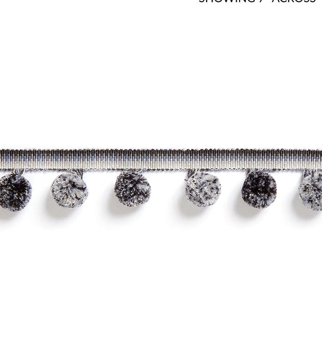 Scalamandre Osborne Pom Pom Fringe Charcoal Trim SCFX15000006