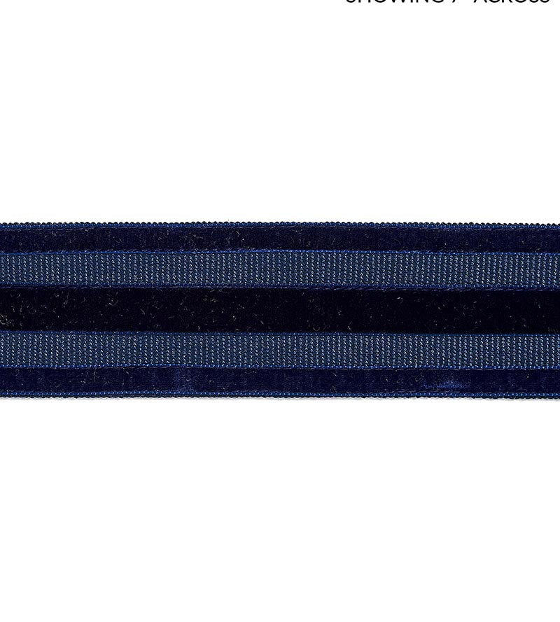 Scalamandre Runway Velvet Tape Deep Sea Trim Sample SCT33250006