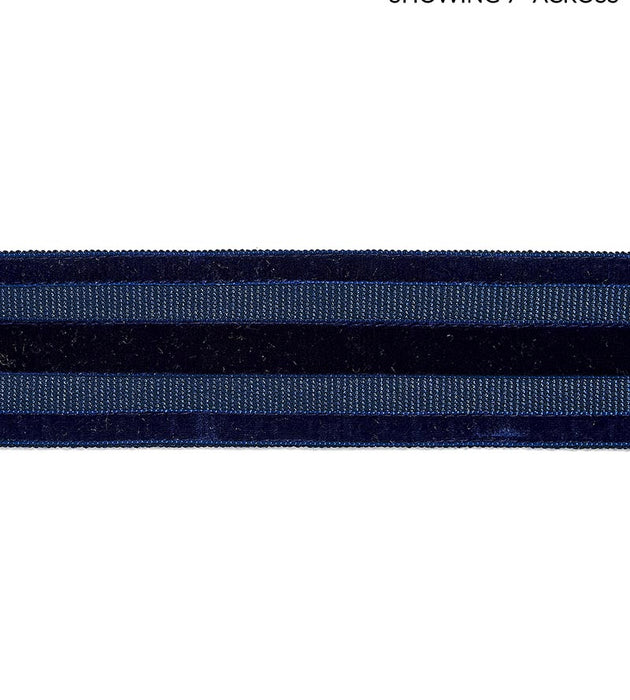 Scalamandre Runway Velvet Tape Deep Sea Trim Sample SCT33250006