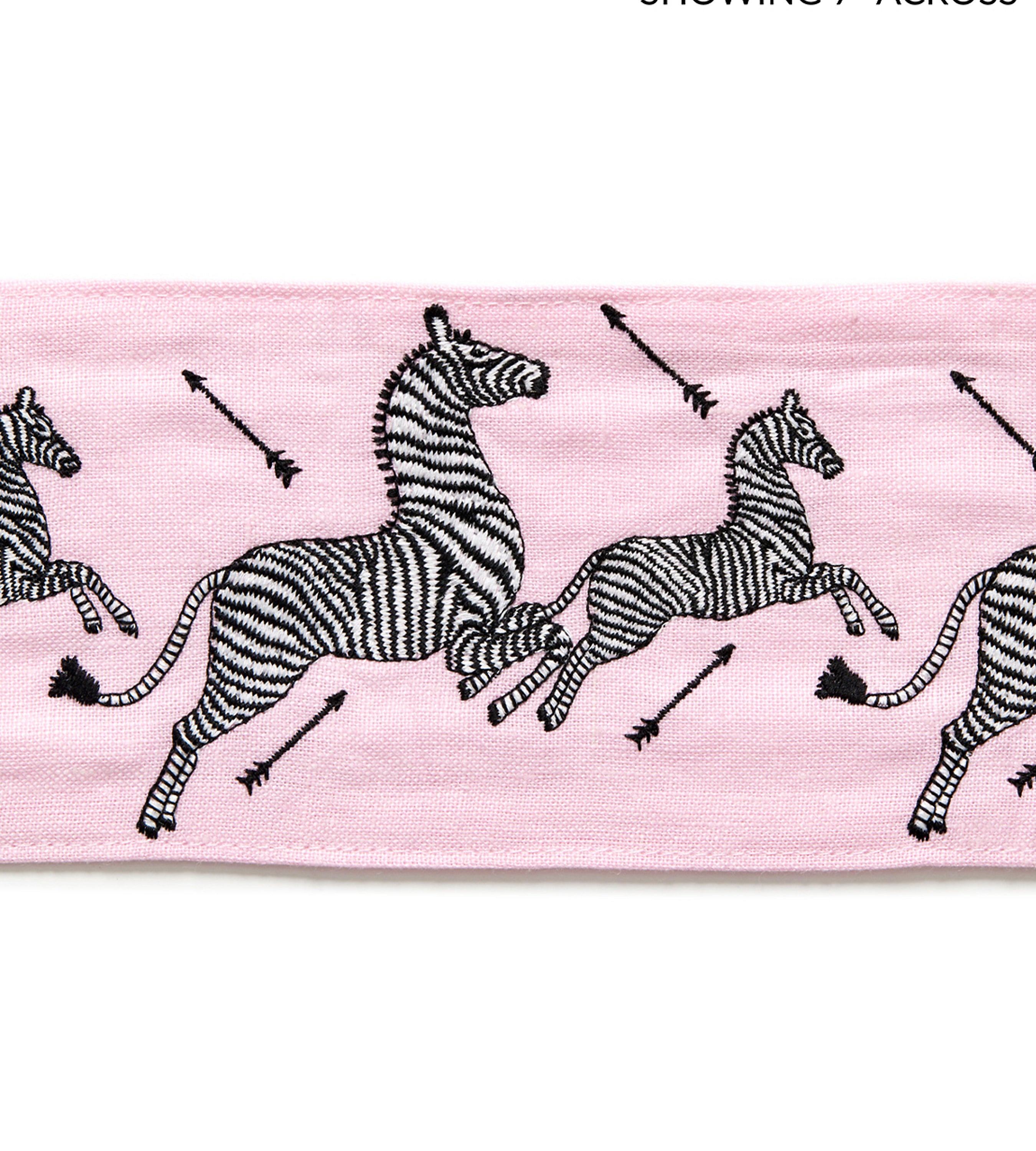 Scalamandre Zebras Embroidered Tape Peony Trimming Sample SCT33320006