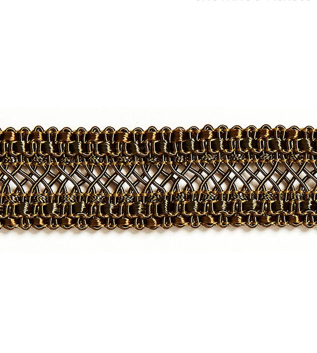 Scalamandre Selena Gimp Braid Smoked Bronze Trim Sample SCV12400006